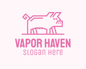 Pink Pig Farm logo design