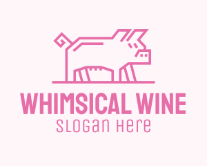 Pink Pig Farm logo design