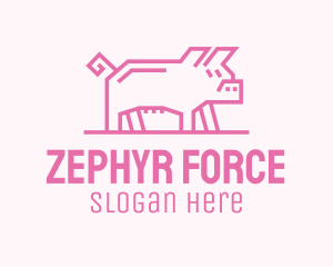 Pink Pig Farm logo design