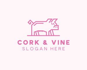 Pink Pig Farm logo design