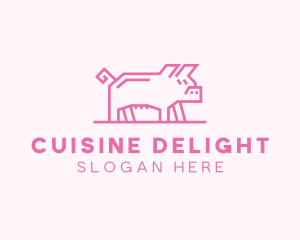 Pink Pig Farm logo design