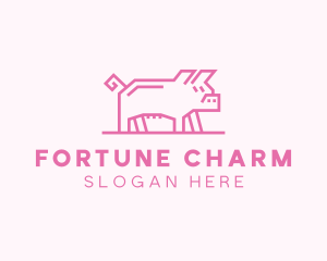 Pink Pig Farm logo design