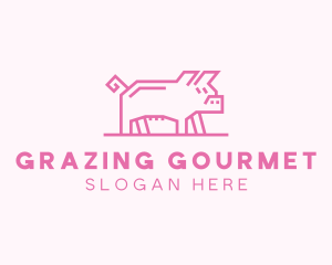 Pink Pig Farm logo design