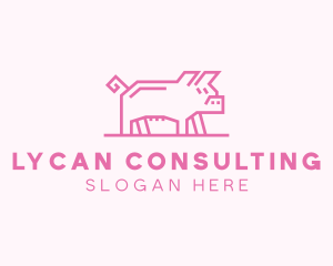 Pink Pig Farm logo design