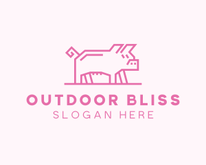 Pink Pig Farm logo design