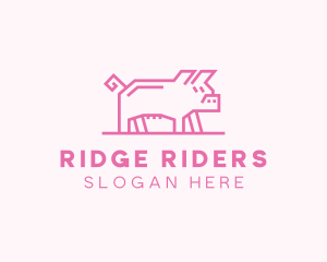 Pink Pig Farm logo design