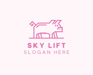 Pink Pig Farm logo design