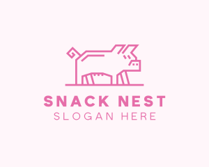 Pink Pig Farm logo design