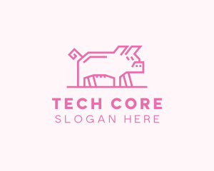 Pink Pig Farm logo design