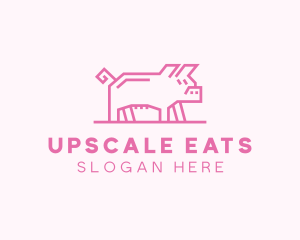 Pink Pig Farm logo design