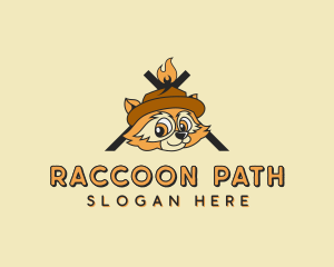 Raccoon Camping Adventure logo