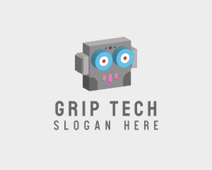 Tech Robot Head  logo design