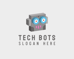 Tech Robot Head  logo design