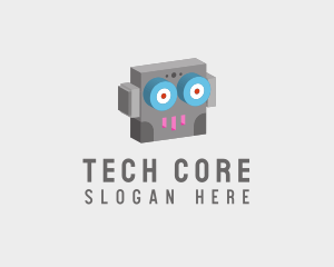 Tech Robot Head  logo design