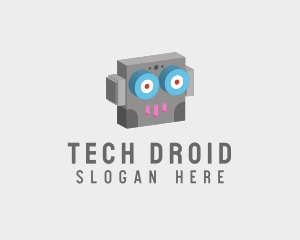Tech Robot Head  logo design