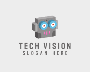 Tech Robot Head  logo design