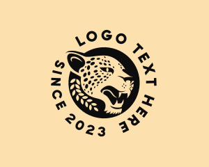 Wild Cheetah Animal  logo design