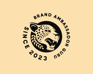 Wild Cheetah Animal  logo design