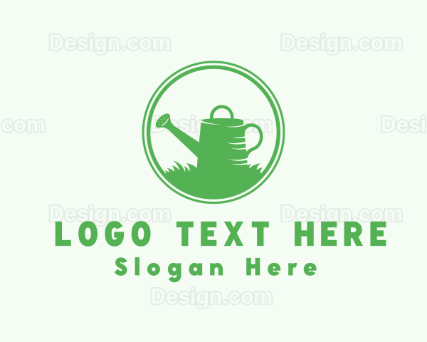 Watering Can Gardening Tool Logo