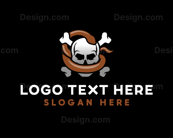 Scary Skull Snake Logo