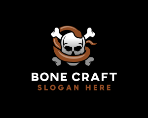 Scary Skull Snake logo design