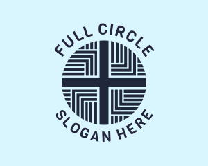 Blue Cross Circle logo design