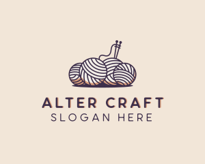 Sewing Ball Yarn  logo design