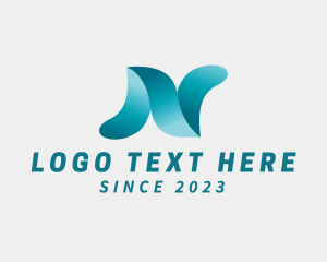 Modern - Modern Digital Tech Letter N logo design