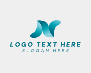Modern Digital Tech Letter N logo