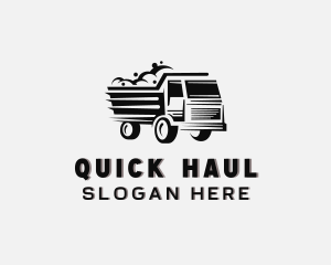 Dump Truck Hauling Construction logo