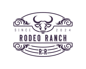 Bullfighter Cowboy Rodeo logo design