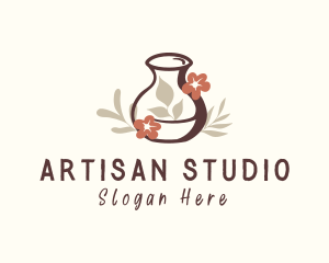 Flower Vase Ceramic logo design