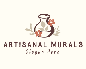 Flower Vase Ceramic logo design