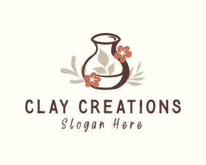 Flower Vase Ceramic logo design