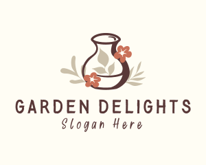 Flower Vase Ceramic logo design