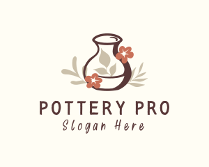 Flower Vase Ceramic logo design