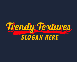 Underline Retro Comic logo design