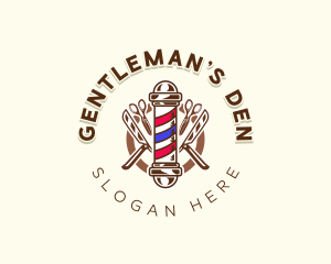 Barber Grooming Razor logo design