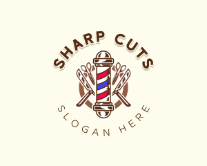 Barber Grooming Razor logo design