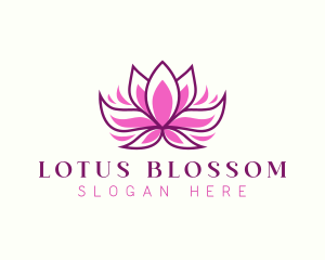 Wellness Lotus Flower logo design