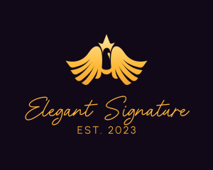 Elegant Avian Bird Crown  logo design