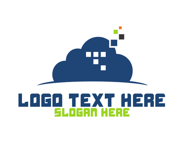 Blue Cloud logo example 4