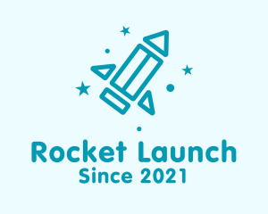 Blue Toy Rocket logo design