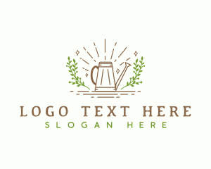 Watering Can Landscaping Tool logo