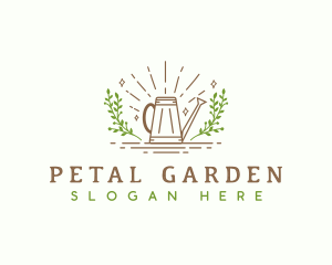 Watering Can Landscaping Tool logo design