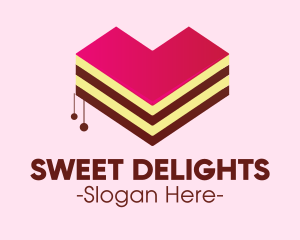 Sweet Heart Cake  logo design