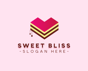 Sweet Heart Cake  logo design