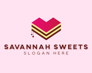 Sweet Heart Cake  logo design