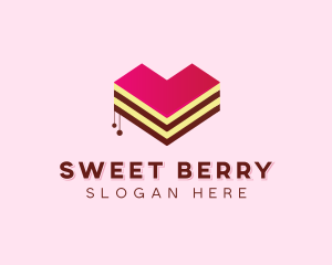 Sweet Heart Cake  logo design