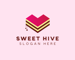 Sweet Heart Cake  logo design